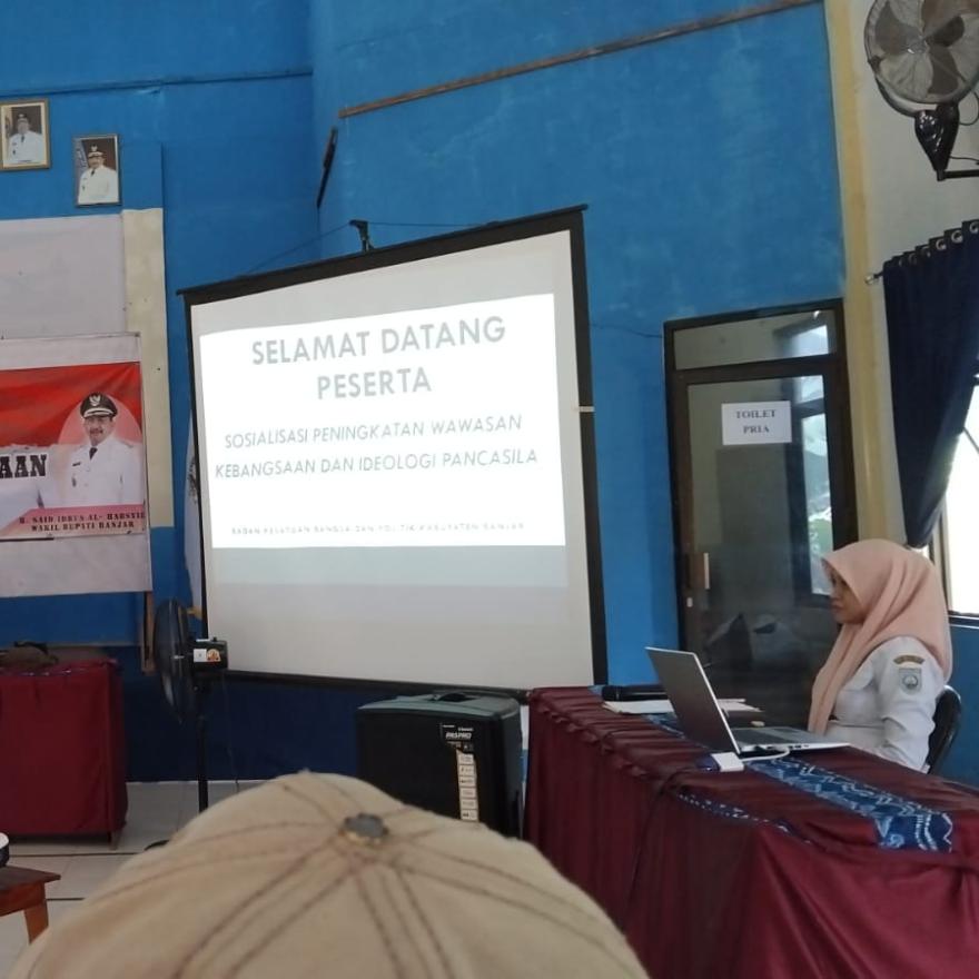 Sosialisasi Peningkatan Wawasan Kebangsaan Dan Ideologi Pancasila di Aula Kecamatan Mataraman 