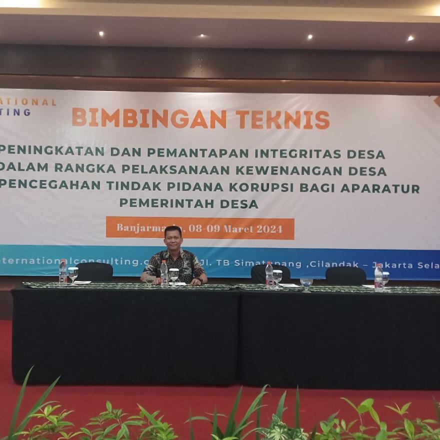 Pambakal Mangkalawat ikuti BimTek Peningkatan Dan Pemantapan Integritas Desa 