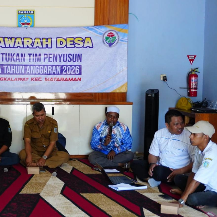 MusDes Pembentukan Tim Penyusun RKP Desa Mangkalawat Tahun Anggaran 2026